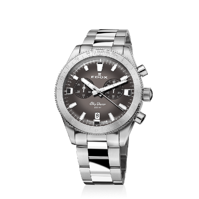Мъжки часовник EDOX Skydiver quartz chrono LE 10116 3 GRIDN