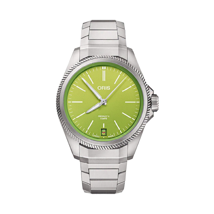 Мъжки часовник Oris ProPilot X Kermit Edition 400 7778 7157-Set
