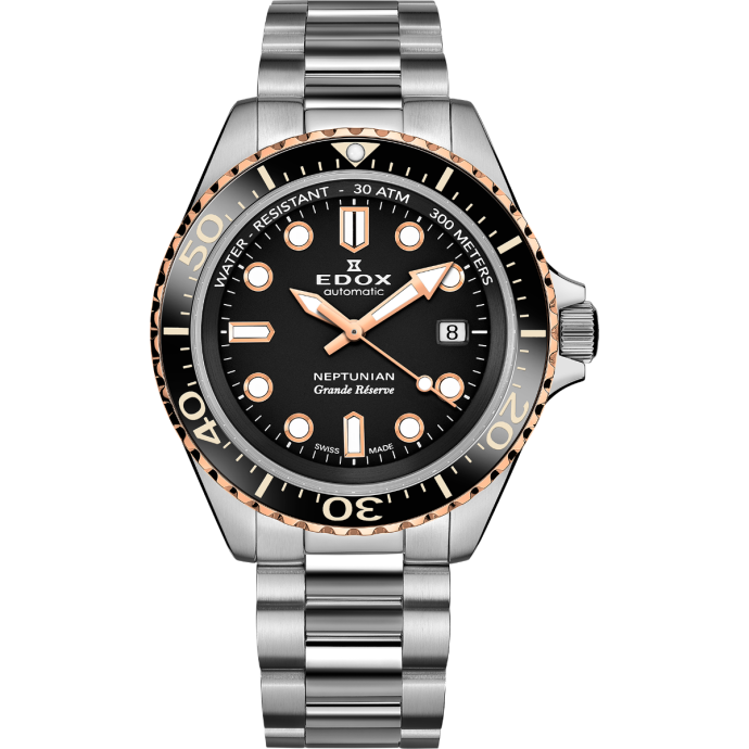 Мъжки часовник Edox Neptunian Grande Reserve Date Automatic 80801 3NRM NIR