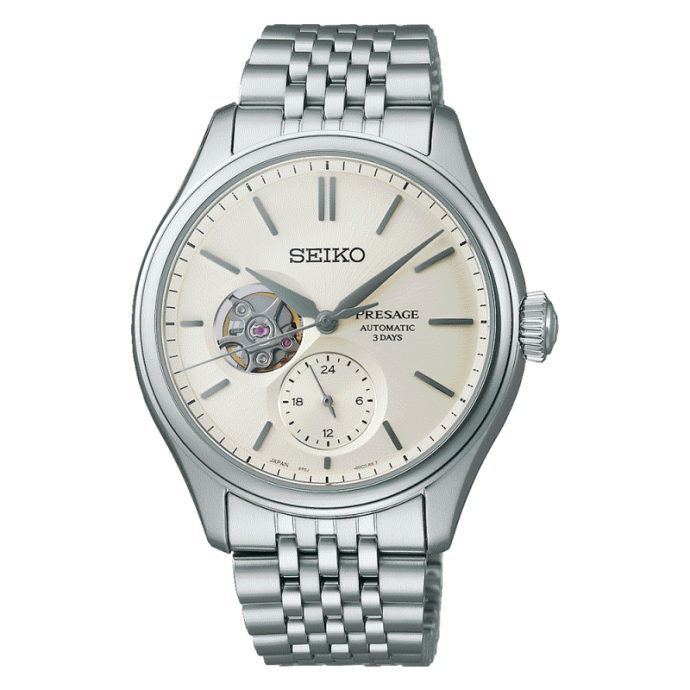 Мъжки часовник Seiko Presage Classic Series ‘Shiro-iro’ Open heart SPB469J1