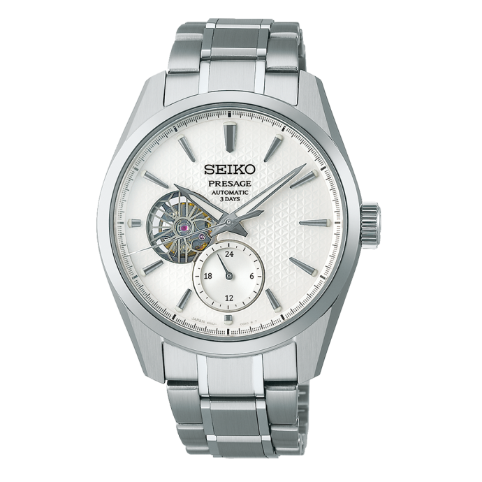 Мъжки часовник Seiko Presage Shiro Sharp Edged Open Heart SPB415J1