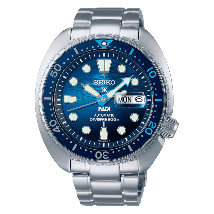 Мъжки часовник Seiko Prospex ‘Great Blue’ Turtle Scuba PADI Special Edition SRPK01K1