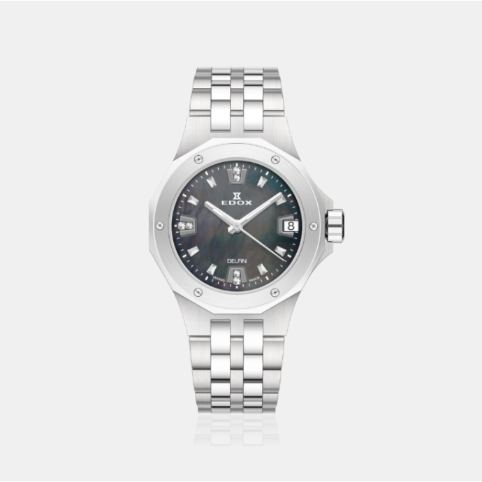 Дамски часовник EDOX Delfin Diver Date Lady 53100 3M NANND