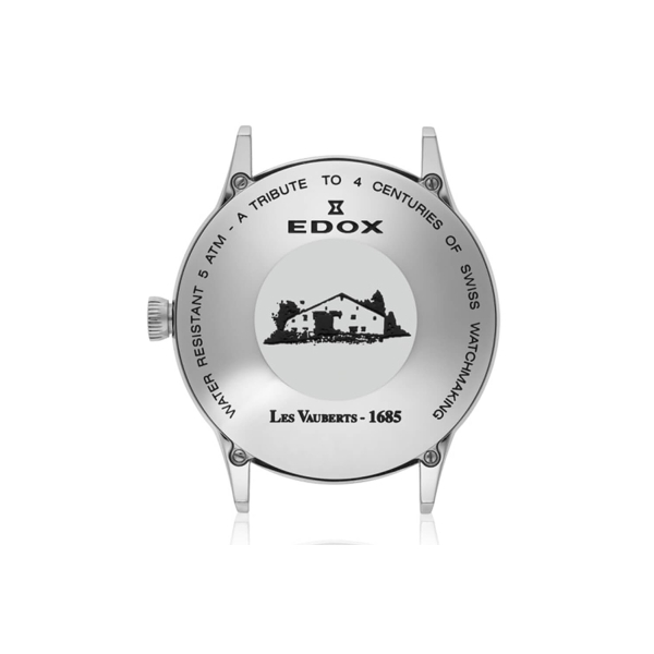 Мъжки часовник Edox Les Vauberts Open Heart 85014 3C1 NIN